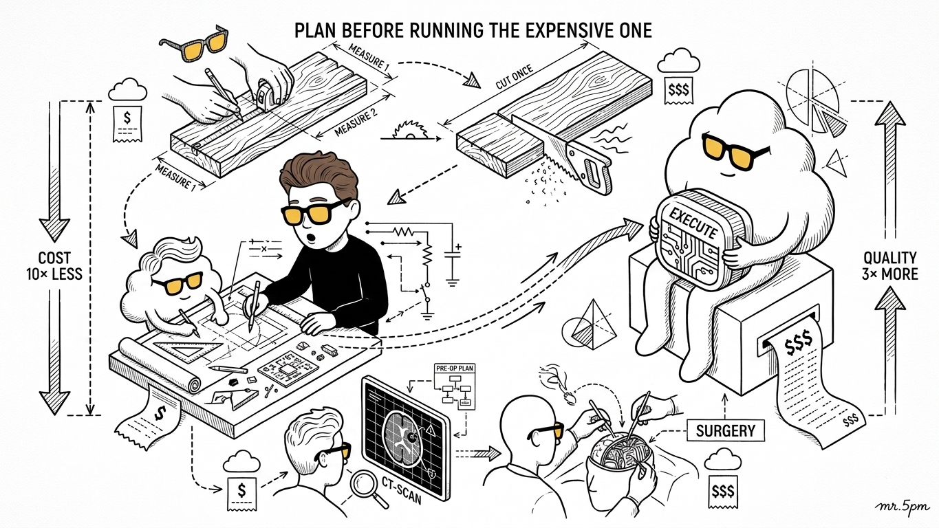 Plan First, Then Run The Expensive One